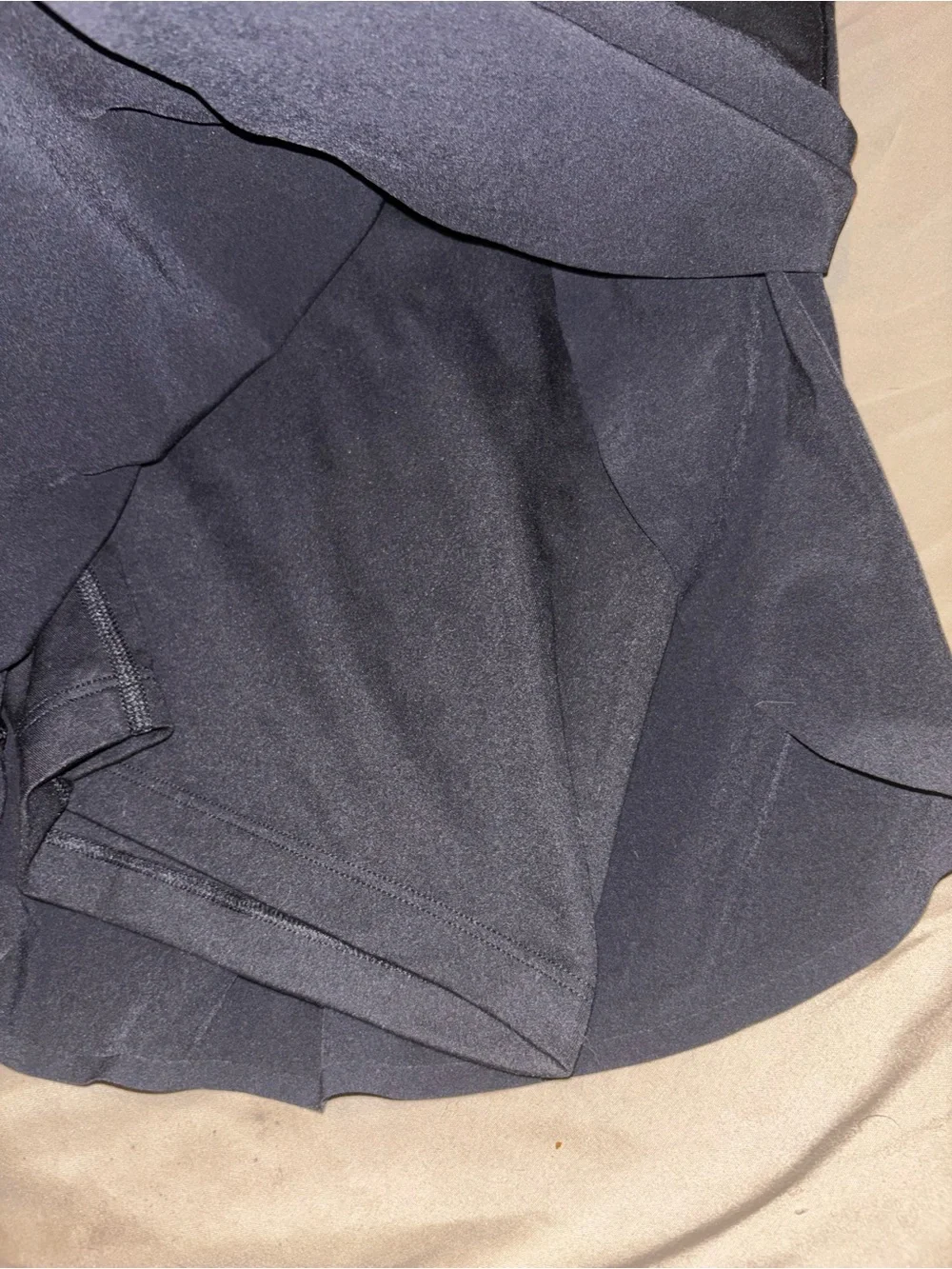all in motion Black Layered Flow Skort Shorts